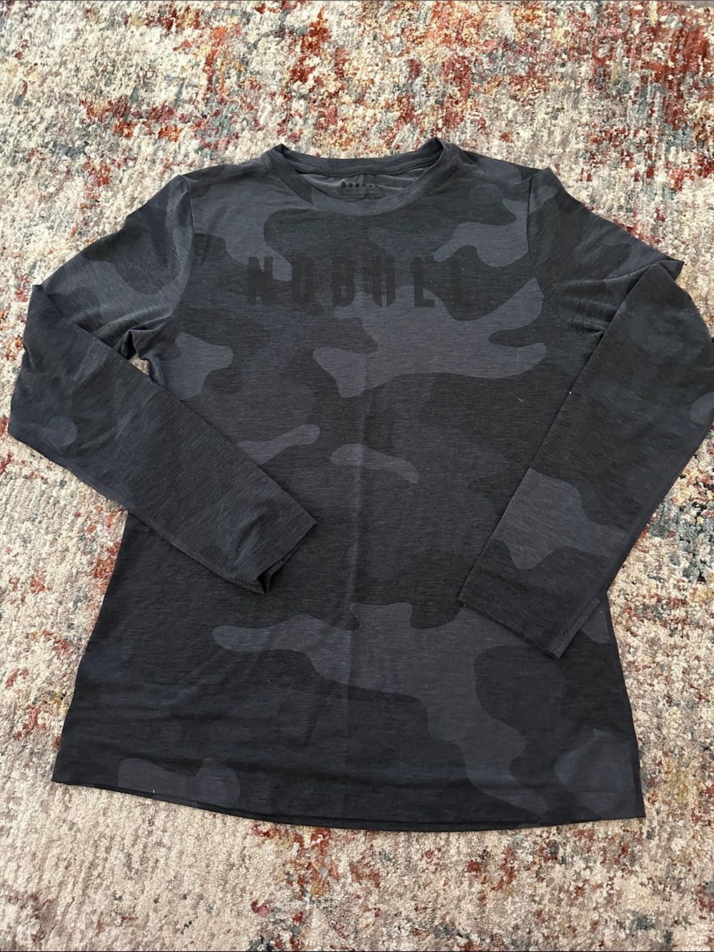 NOBULL Dark Gray Camo Long Sleeve Shirt